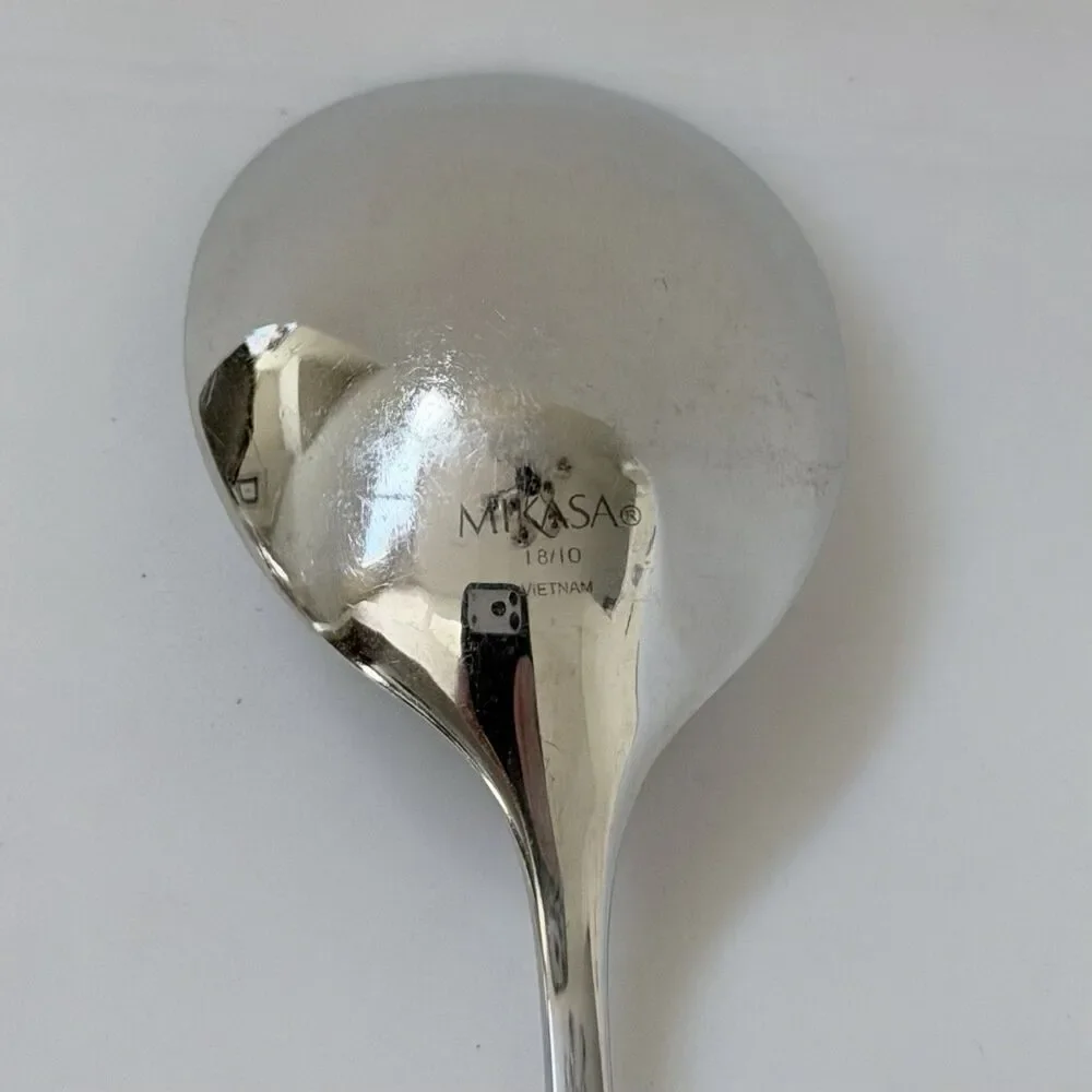 1pc MIKASA Hamilton Sugar Spoon 6 1/4” Stainless 18/10 Glossy Plain Round Tip